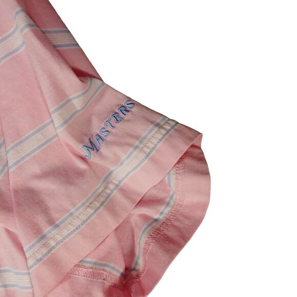 Masters Collection Pima Cotton Pink Striped Golf Polo Shirt XL - Picture 6 of 7